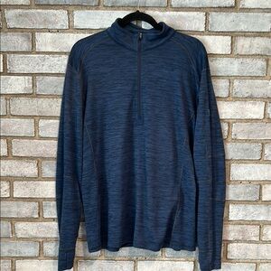 Blue Quarter-Zip Pullover